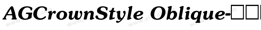 AGCrownStyle Oblique字体转换